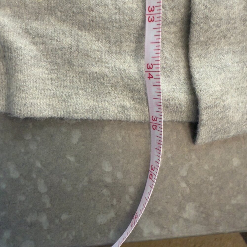 Liz Claiborne Cream & Gray Colorblock Open Front Cardigan - Size Medium - Picture 9 of 9